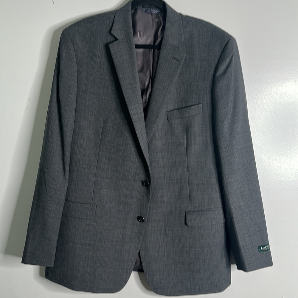 Lauren Ralph Lauren gray wool blend blazer size 46R - Picture 3 of 9
